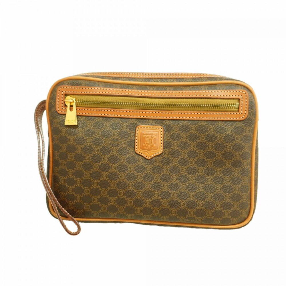 Celine Macadam Clutch Bag, Brown, Men's